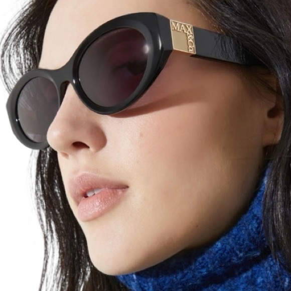 Max & Co Blue Tortoise Shell Rounded Cat Eye Sun Glasses - Picture 2 of 6